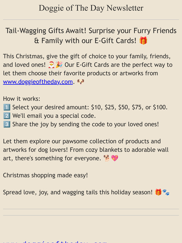 Furry Friendship E-Gift Card