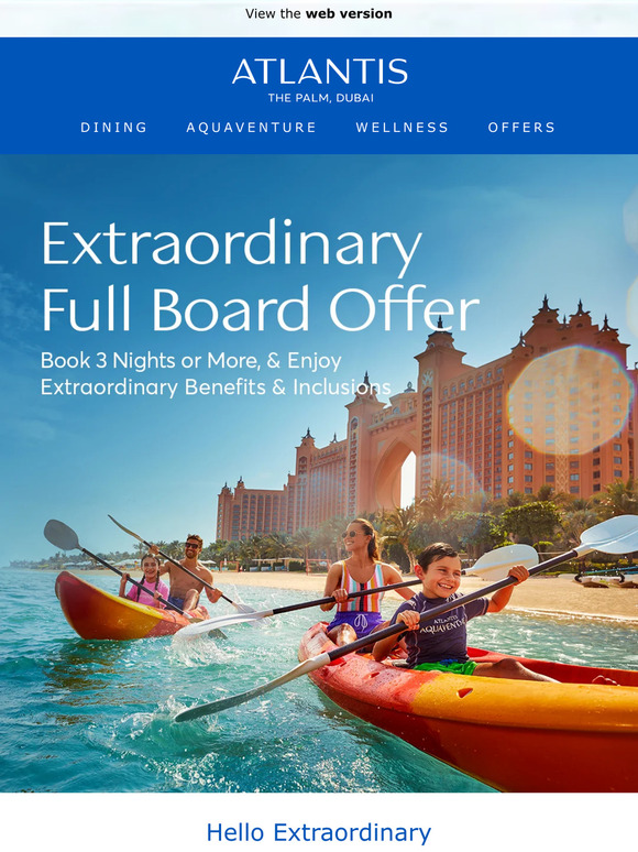 Atlantis The Palm Book 3 Nights Or More Enjoy Extraordinary Benefits Inclusions Milled