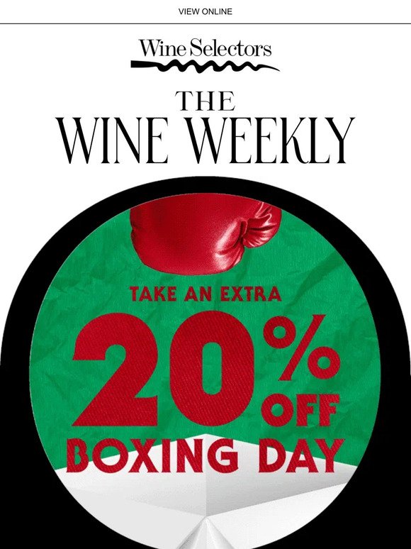 It’s here! BOXING DAY WINE SALE!