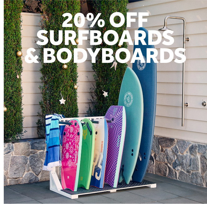 20% off Surfboards & Bodyboards