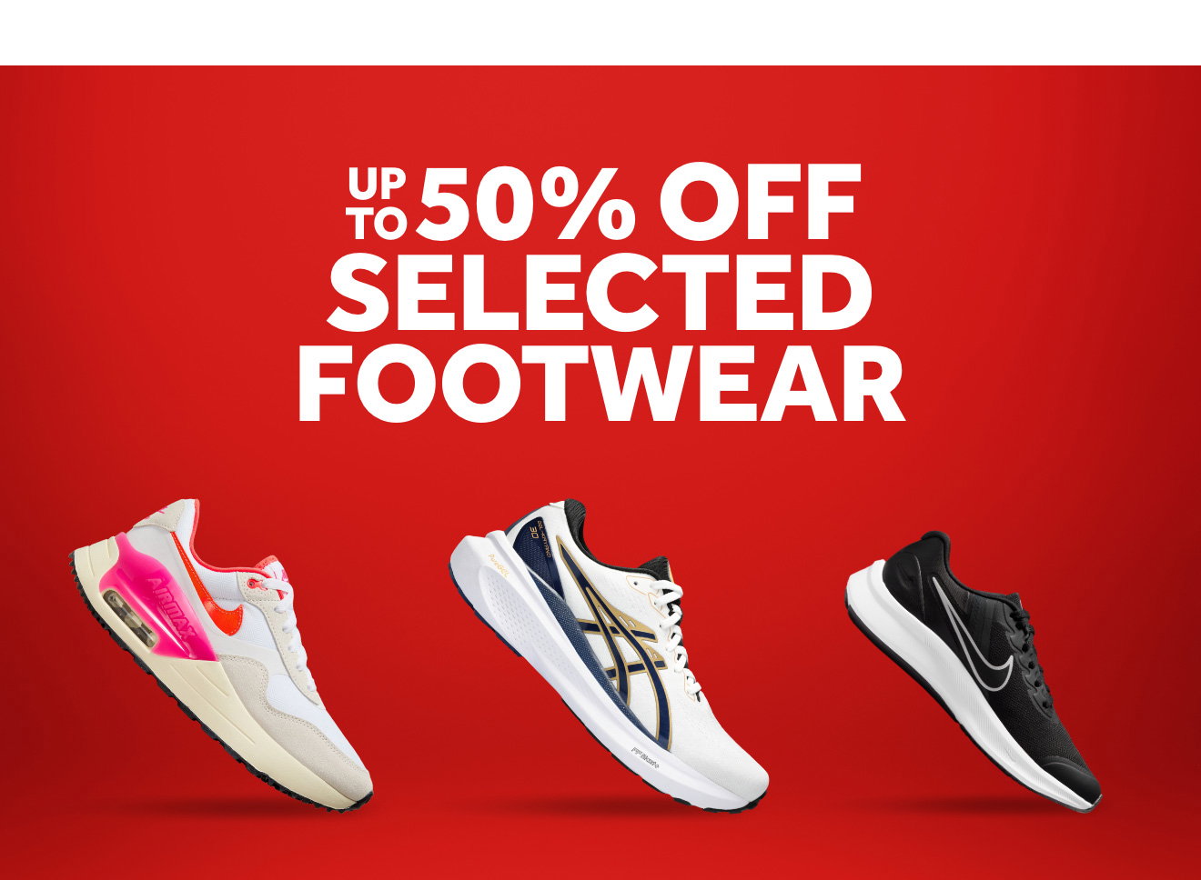 Up to 50% off selected footwear