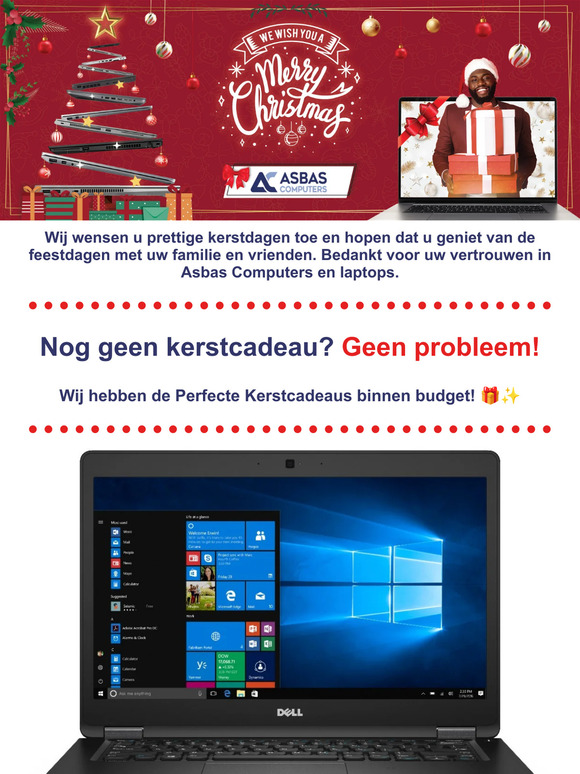 Vier Kerstmis 🎄 met Asbas Computer en laptops