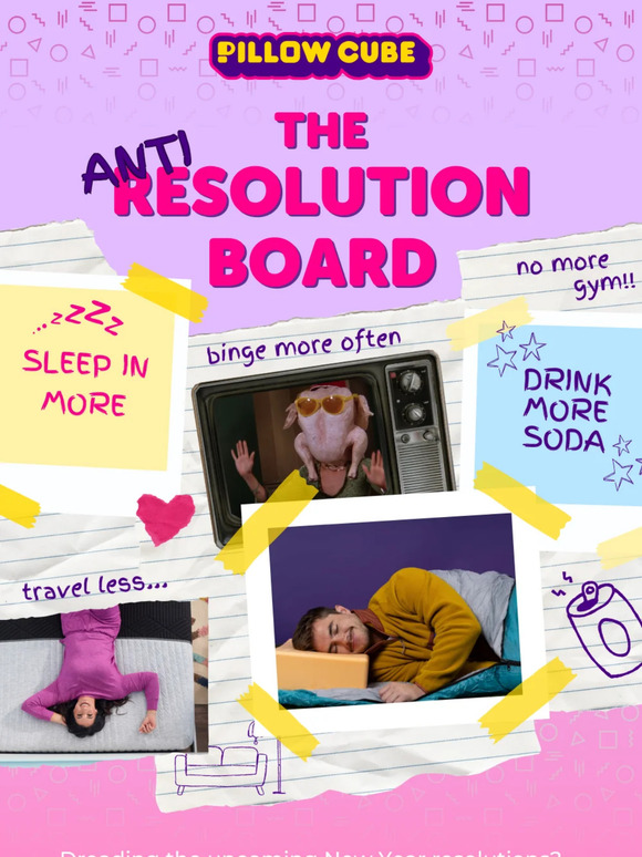 Pillow Cube Our 2024 Resolutions Inside > Milled