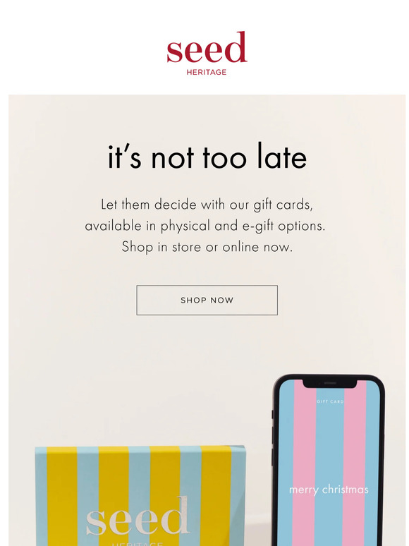 seed heritage Email Newsletters Shop Sales, Discounts, and Coupon Codes
