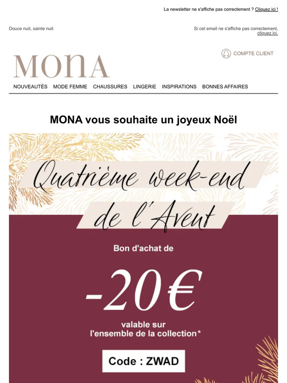 🌟 Cadeau de Noël : un bon d'achat de 20€ pour votre commande