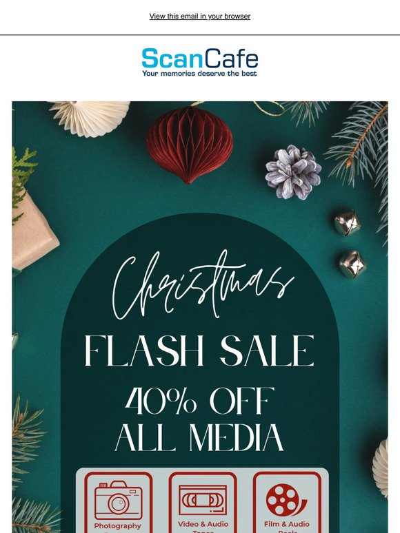 Only 2 Days Left: 40% Off All Media - Christmas Weekend Flash Sale!