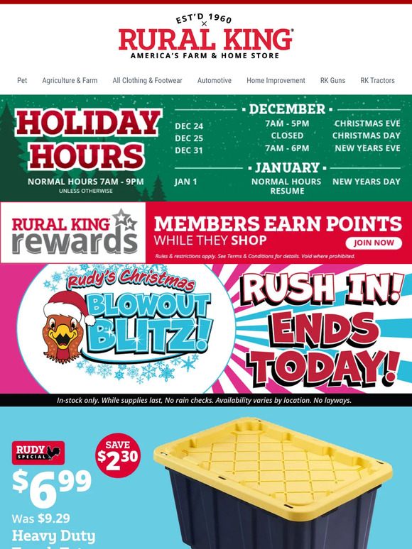 It's Thursday & You Know What that Means? All New Savings @Rural King! -  Rural King