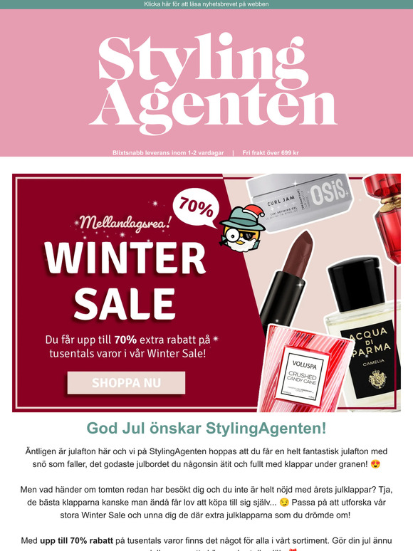 God Jul! Fira jul med upp till 70% extra rabatt 🎁
