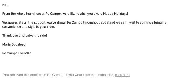 Happy Holidays ☃️ From The Po Campo Team