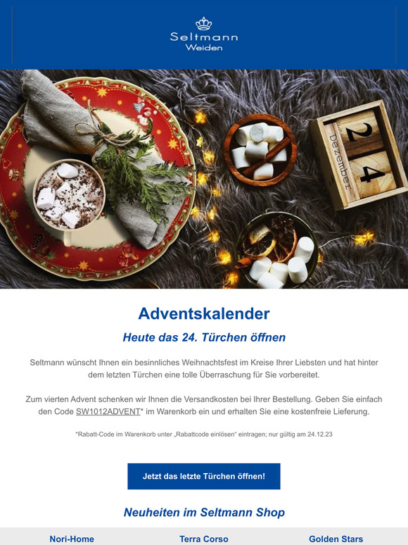 Adventskalender | Versandkostenfrei🎄 | Newsletter Seltmann Weiden Shop