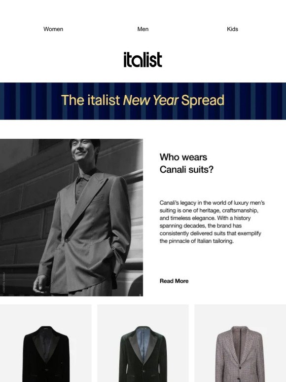 Italist: Who wears Canali suits? + Keep warm with Herno jackets | Milled