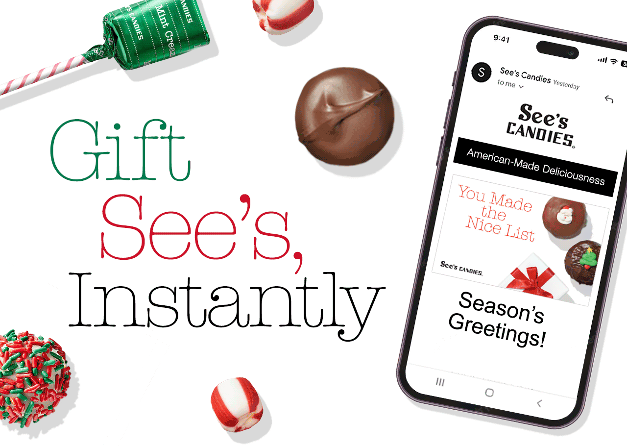 See's Candies, Inc. We’re Open Christmas Eve & Shop eGift Cards! 🎁
