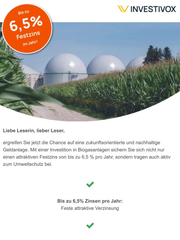 [6,5% Festzins] Ihre Chance in grüne Energie zu investieren