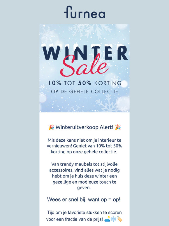 🎉Winteruitverkoop❄️: Scoor Nu 10%-50% Korting op Trendy Meubels en Accessoires!