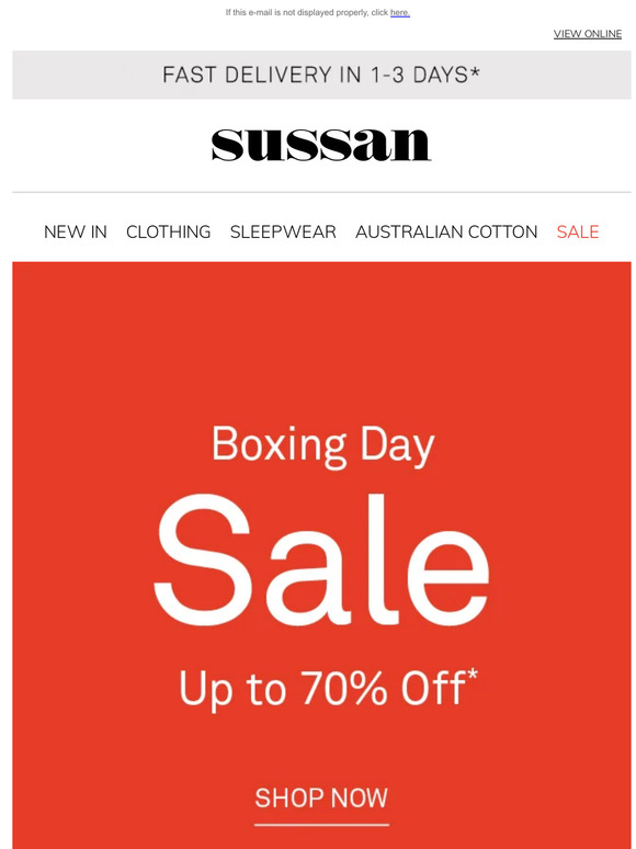 boxing day sale clothing online