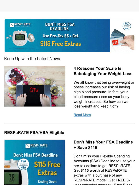Resperate: Last Chance: Use FSA Dollars to Lower Your Blood