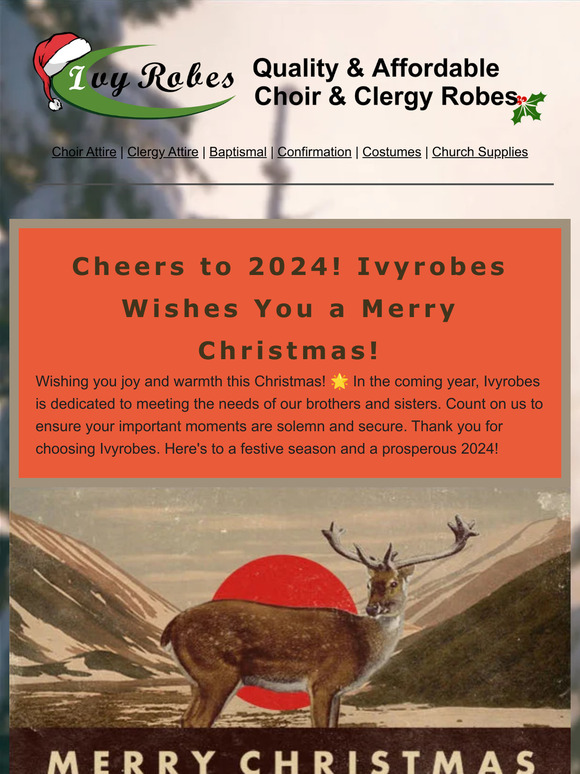 Cheers to 2024! Ivyrobes Wishes You a Merry Christmas!