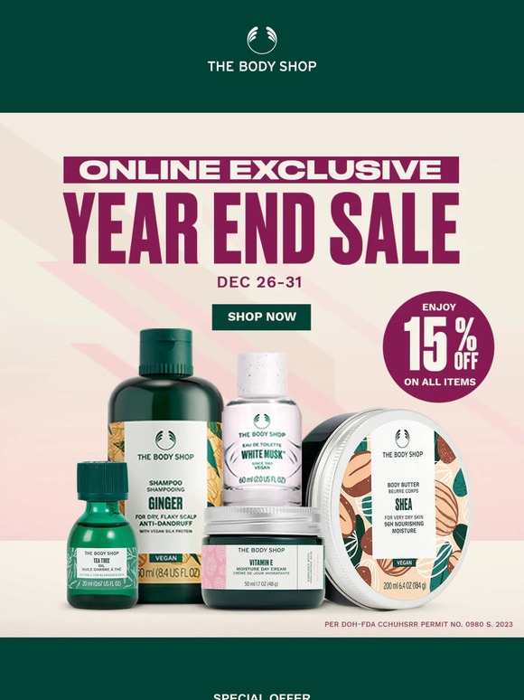 🚨Online Exclusive: YEAR END SALE IS HERE! 🎆🎉