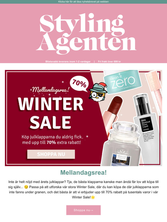 Fira jul med upp till 70% extra rabatt!🌟
