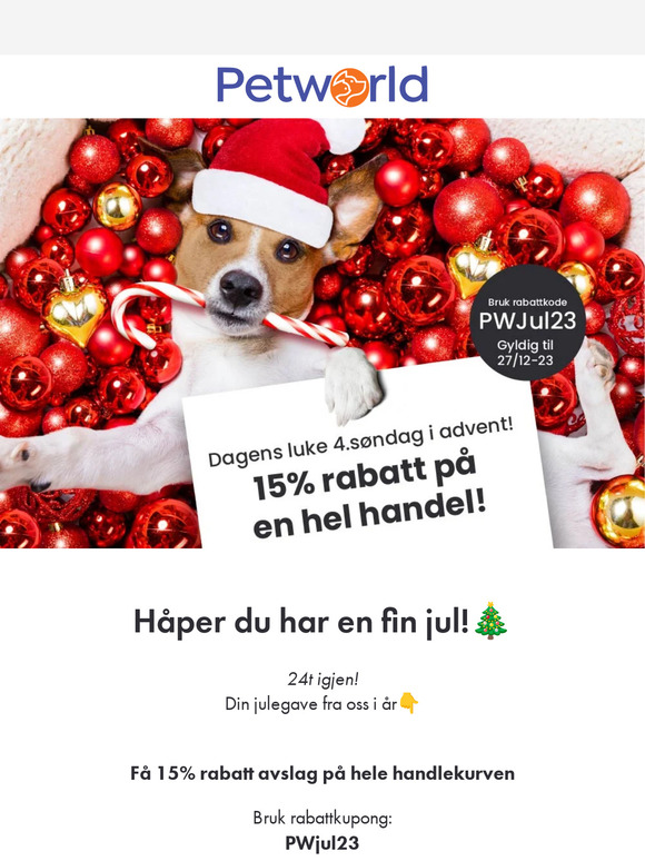 24t igjen! 15% på din julegave fra oss🎁