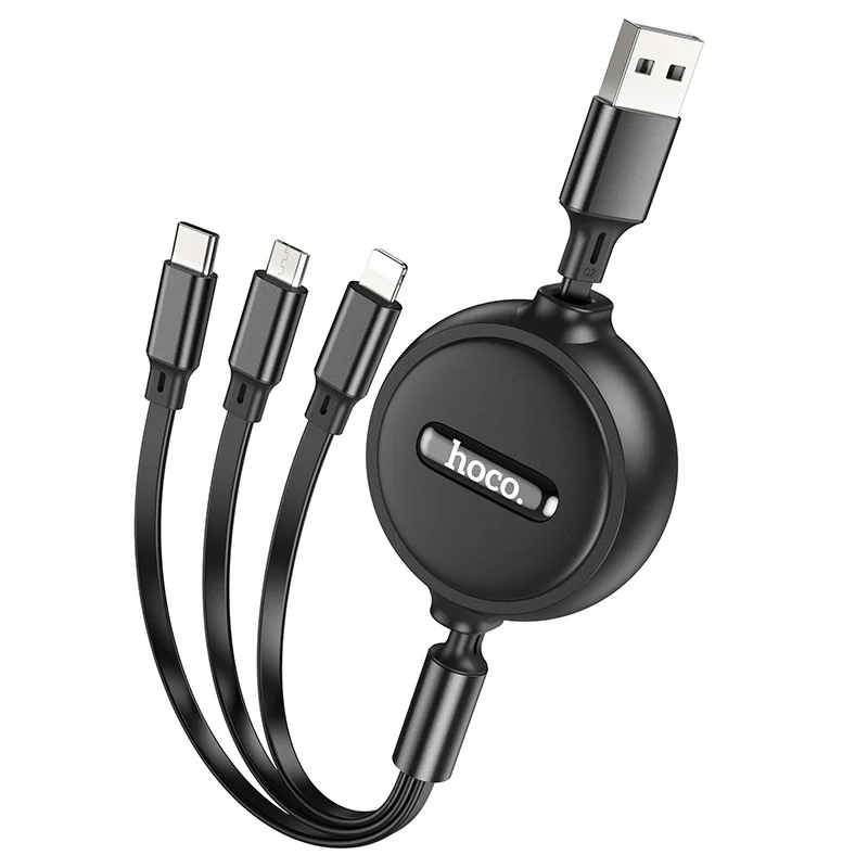 Дата кабель Hoco X75 3in1 Lightning-MicroUSB-Type-C