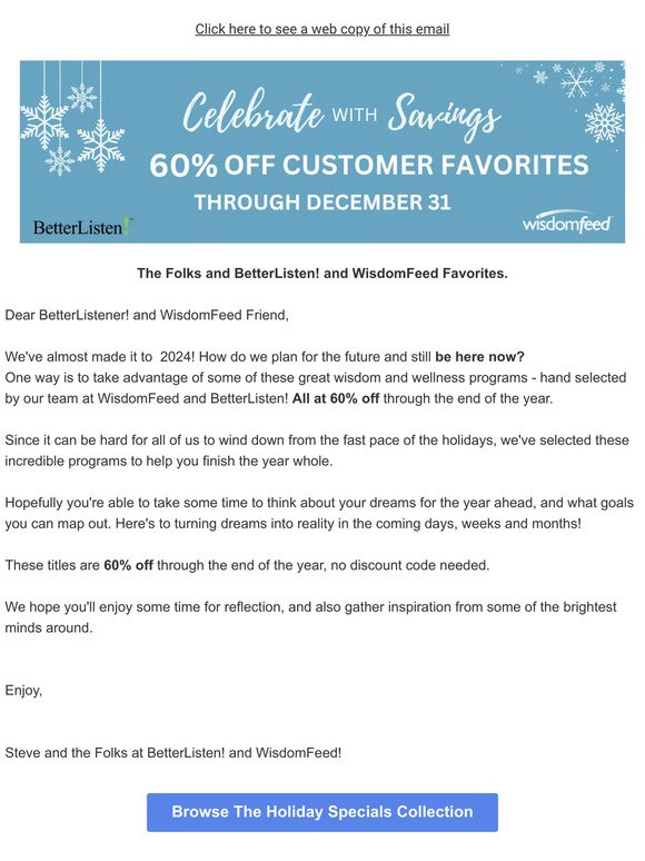 Our Gift To You: 60% Off Customer Favorites