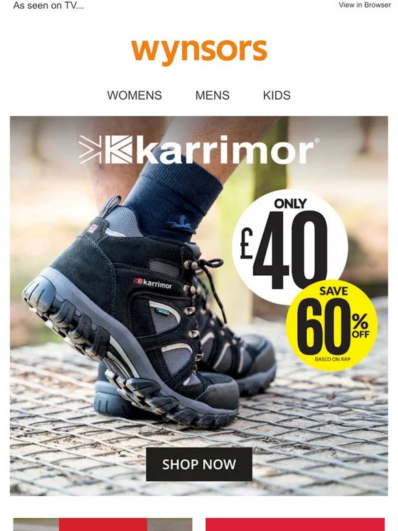 School Shoes from £6 | Karrimor Hikers only £30!