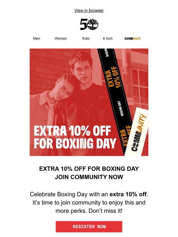 Boxing day timberland sales new arrivals