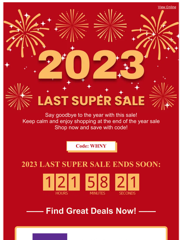 Save big on #2023 LAST SALE before the new year!
