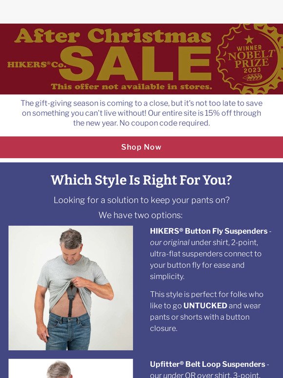 The HIKERS® Co. After Christmas SALE is here