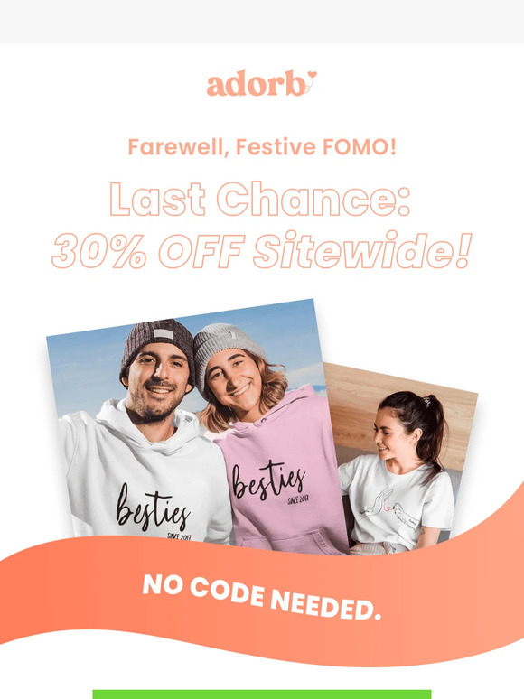 Festive FOMO Alert: 30% OFF!