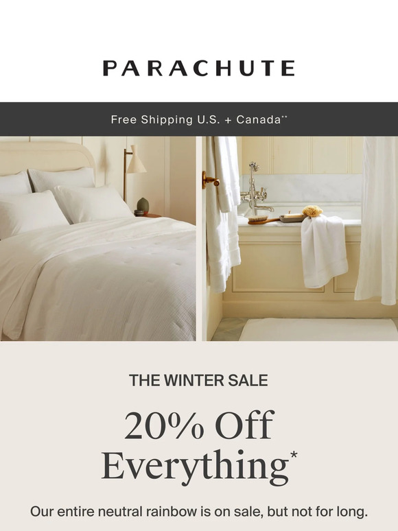 Parachute Email Newsletters Shop Sales, Discounts, and Coupon Codes