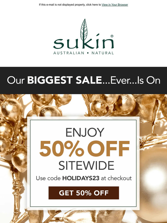 Post Holiday Bliss with 50% Off Sitewide
