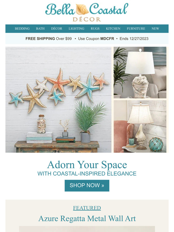 Bella Coastal Decor WALL HANGINGS TABLE LAMPS Best Sellers For The C@2x 