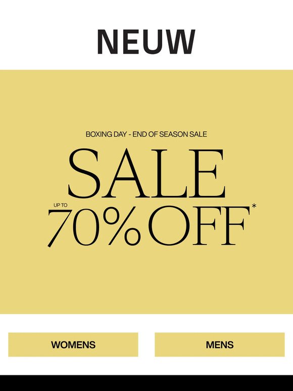 Shop up to 70% Off*