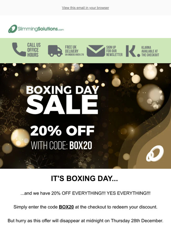 Who wants a Boxing Day sale? 🙋