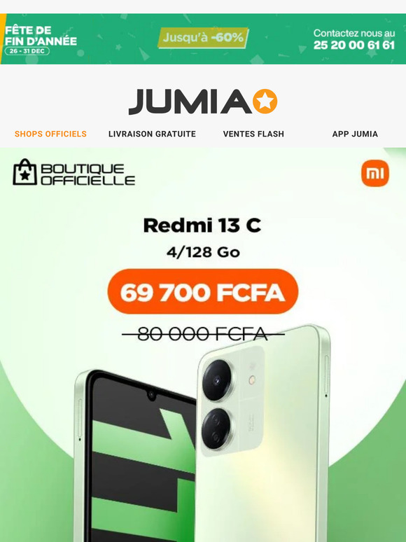 jumia.ci 📢Bonne nouvelle ! Offretoi le Xiaomi 13C à partir de 69700F🤩