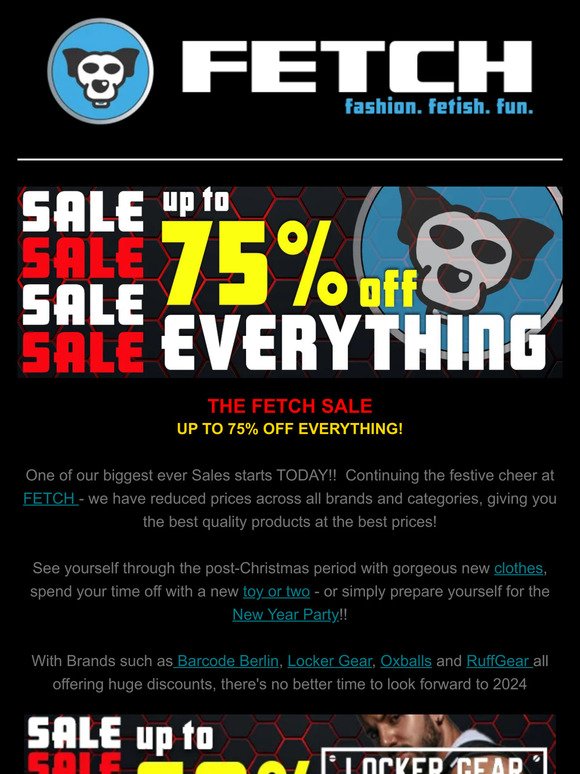 Up to 75% off EVERYTHING!
