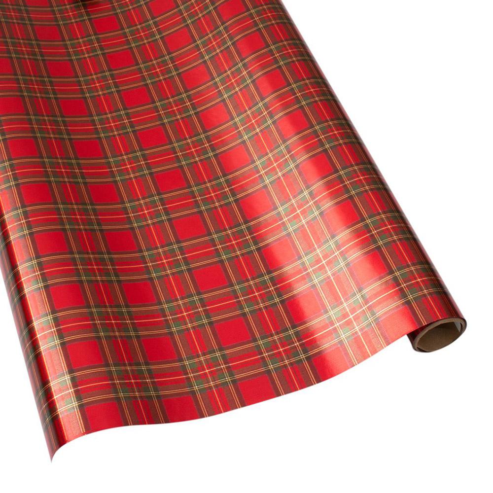 Image of Royal Plaid Foil Gift Wrapping Paper - 30" x 6' Roll