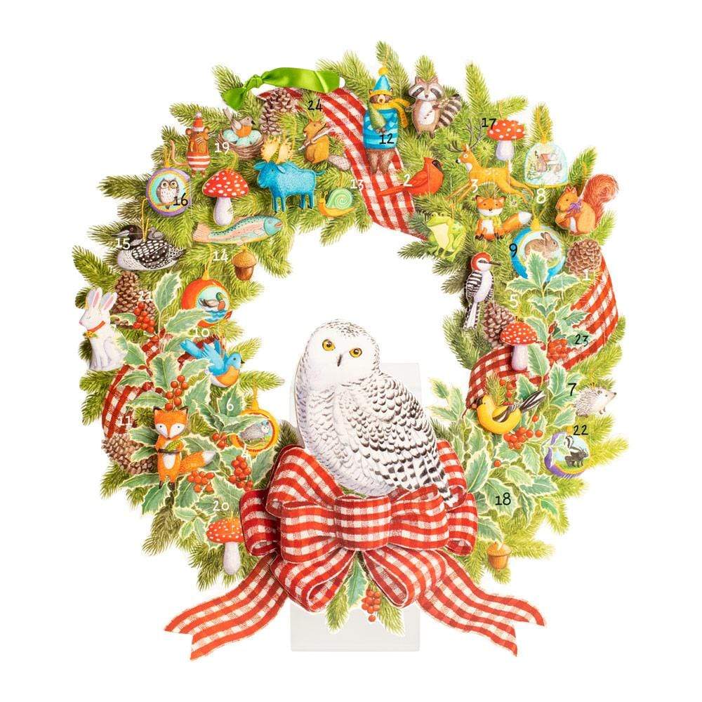 Image of Snowy Owl Wreath Advent Calendar - 1 Each