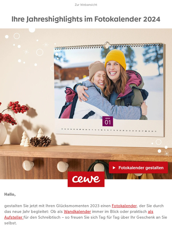 cewe-fotoservice: Mit diesem Kalender starten Sie in ein Jahr voller Lieblingsmomente Milled