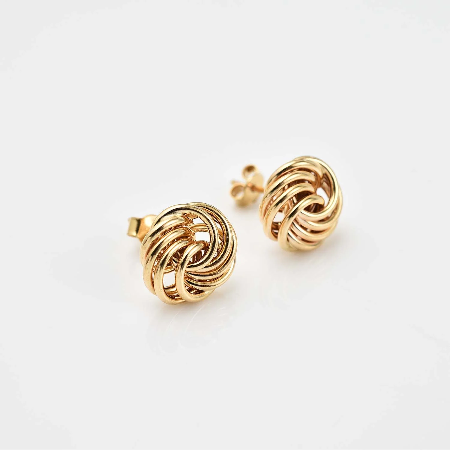 Image of Rose Petals Gold Stud Earrings