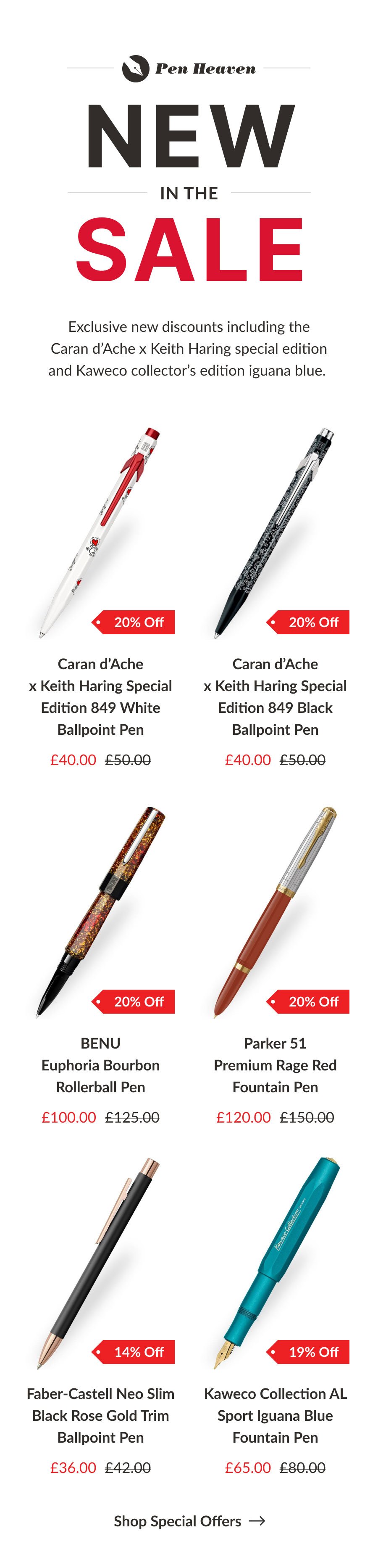 Caran d'Ache x Keith Haring Special Edition 849 White Ballpoint Pen