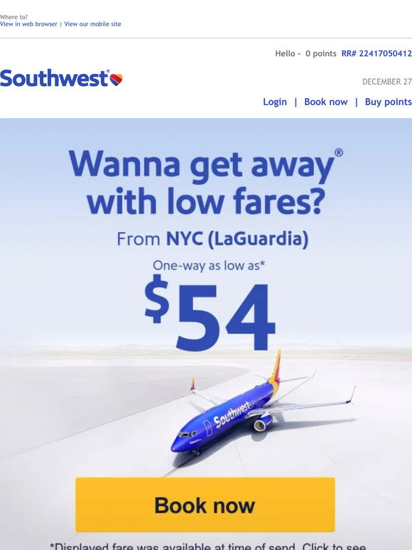 SOUTHWEST AIRLINES CELEBRATES WEEK OF WOW WITH 50% OFF LIMITED