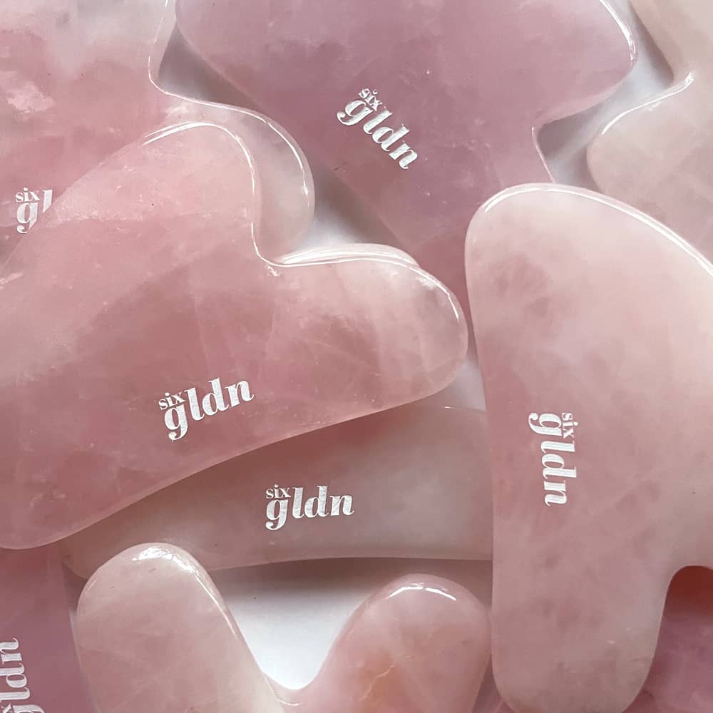 Image of Gua Sha Rose Quartz Facial Massager