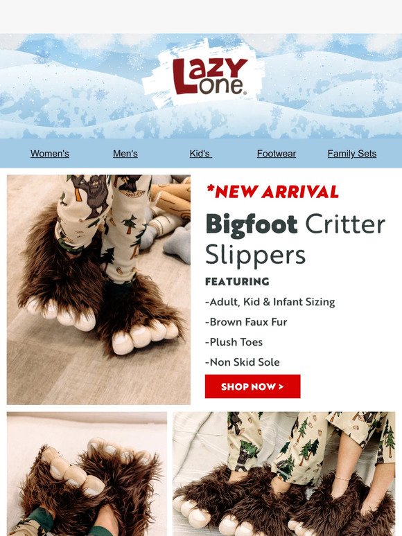👣 BRAND NEW Bigfoot Slippers!