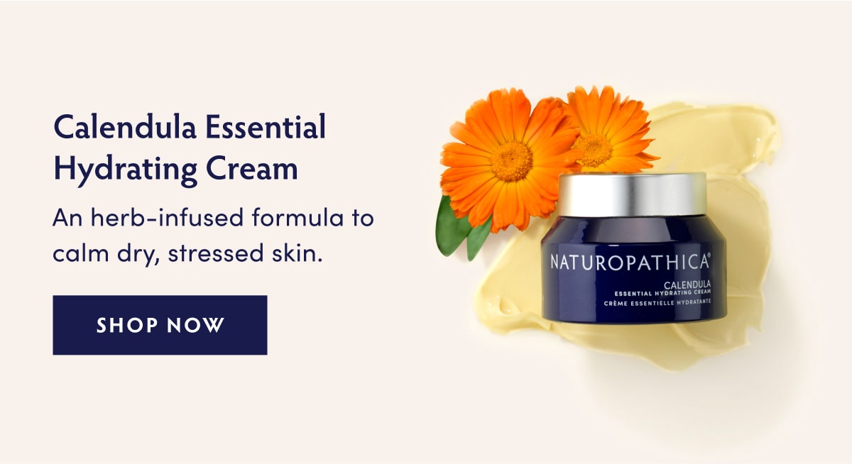 Calendula Essential Hydrating Cream. An herb-infused formula to calm dry, stressed skin.