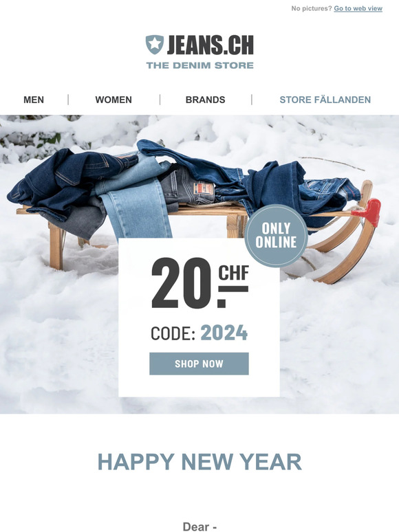 jeans: Only today! 🍾 20,- for your happy new year outfit – JEANS.CH – free  shipping