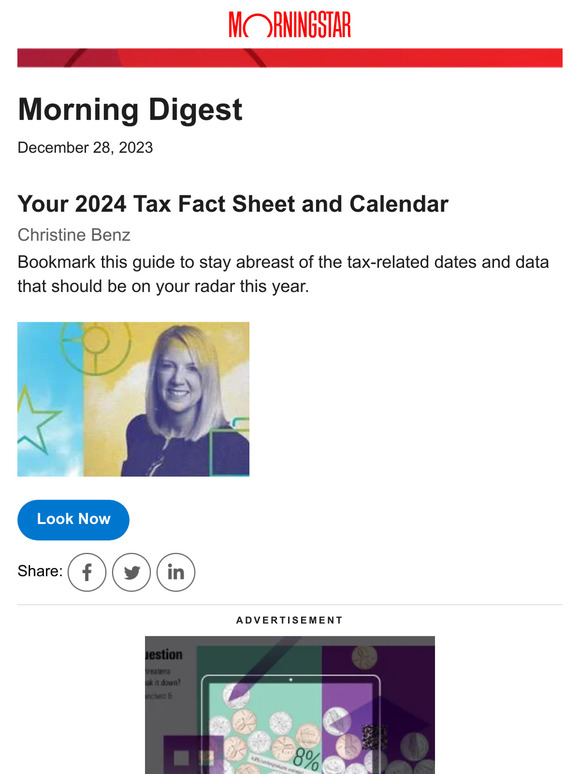 Morningstar Inc. Your 2024 Tax Fact Sheet and Calendar Milled