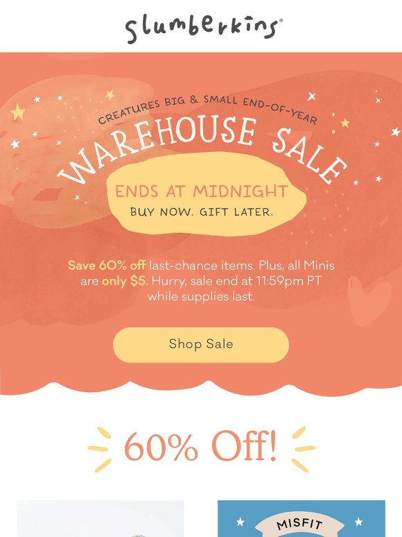 ENDS TONIGHT: 60% OFF